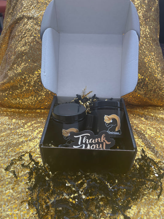 Gift set with box and bow